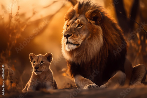 Lion family - father and son © Alcuin