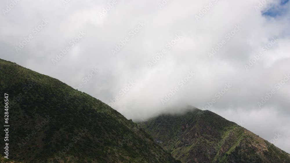 Timelapse of Clouds on Green Mountains in Upper Mustang Nepal Timelapse of Clouds on Green Mountains in Upper Mustang Nepal