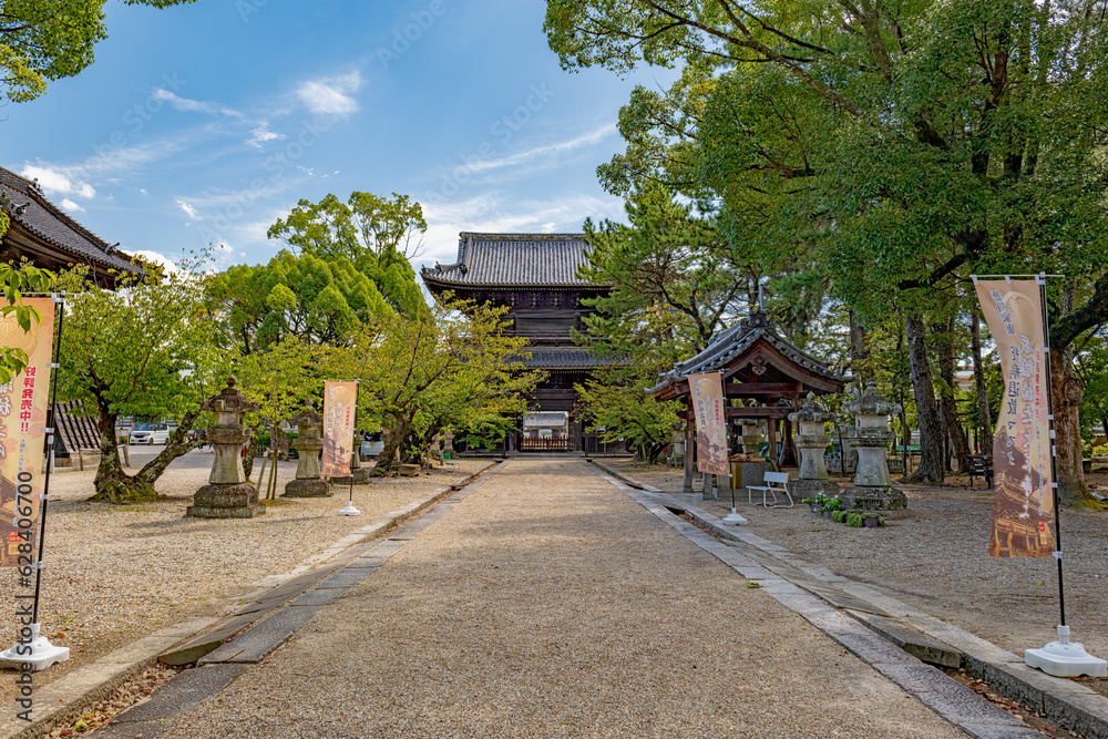 愛知 大樹寺 境内の参道風景