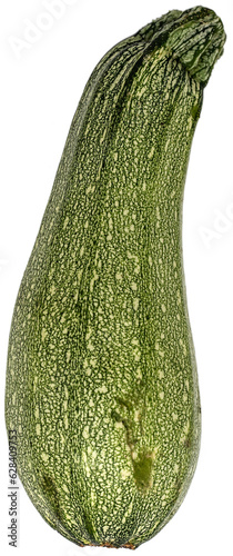 Green zucchini on transparent background