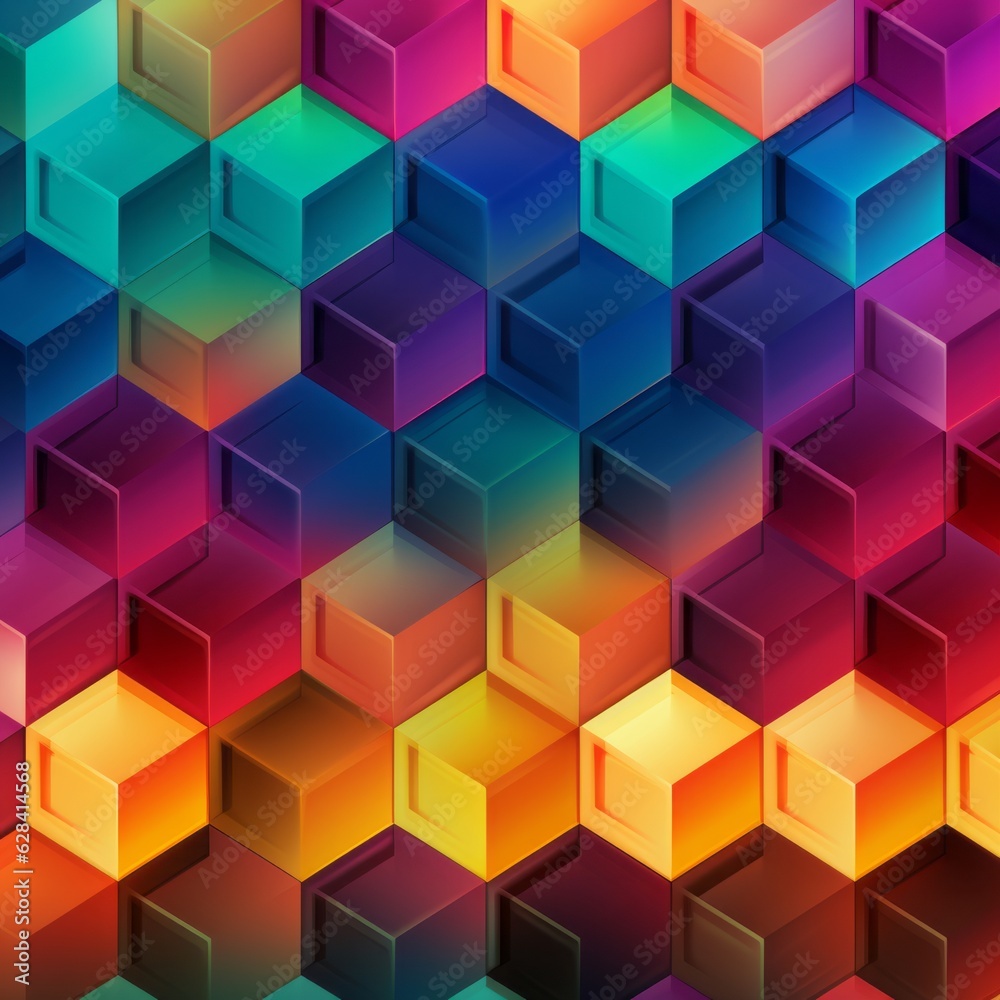 Gradient Hexagon Mosaic Gradient Hexagon Mosaic