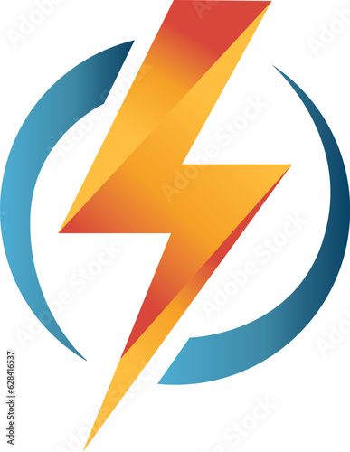 Lightning logo, with abstract design, full color. suitable for your company logo.