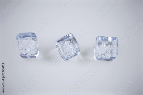 Crystal clear ice block cubes