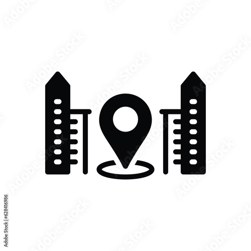 Black solid icon for location