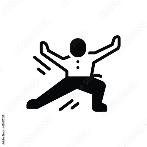 Black solid icon for chi  tai chi