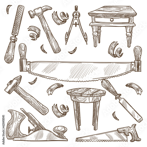 Carpentry and woodwork, tools and instruments