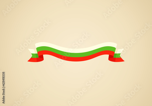 Ribbon with flag of Bulgaria