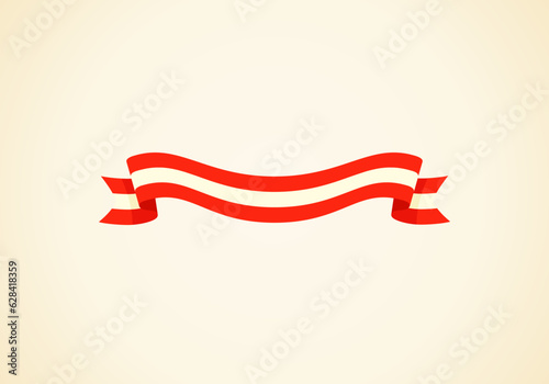 Ribbon with flag of Austria, Dordrecht or Leuven