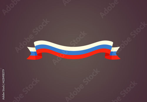 Free Download Ribbon with flag of Russia - GFXLoad