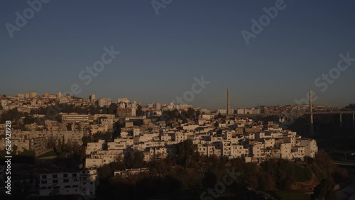 View of the town and Salah Bey Viaduct North Africa Constantine Algeria