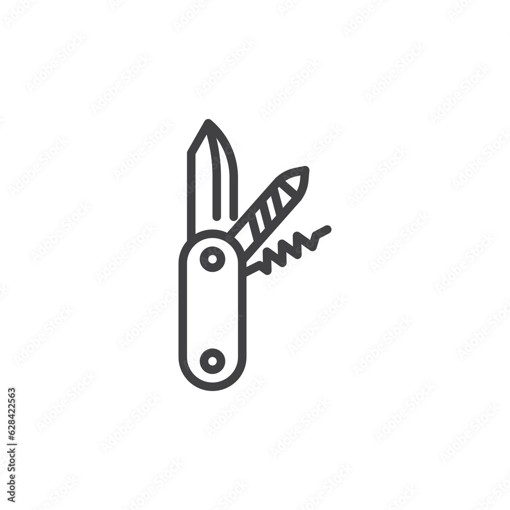 Multitool knife line icon Multitool knife line icon