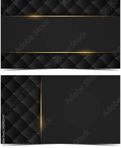 Premium VIP Card. Black and gold luxury vip business card design template.