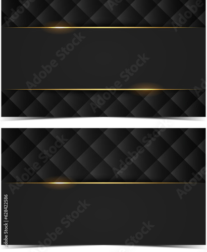 Premium VIP Card. Black and gold luxury vip business card design template.