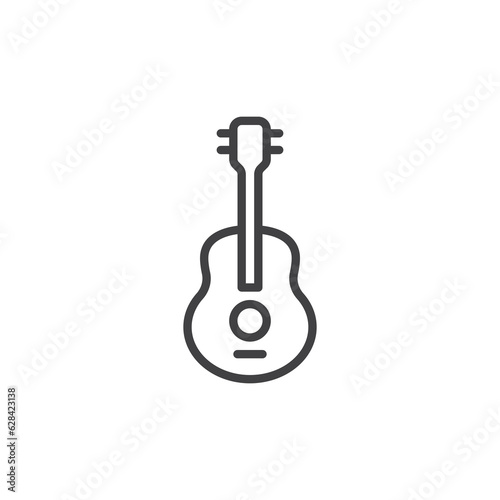 Acoustic guitar line icon