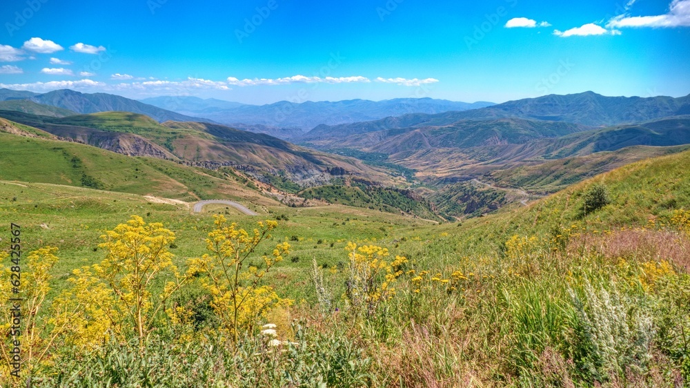 mountainside panorama of nature in armenia