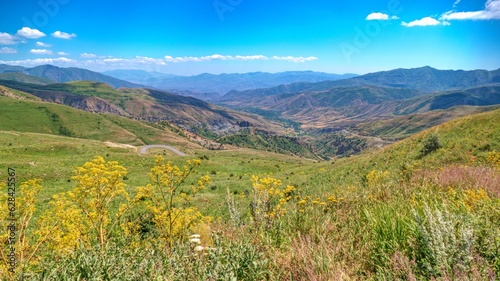 mountainside panorama of nature in armenia