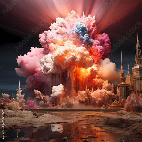 Pure photo exhibition  in the style of colorful explosions,  © Nicco 
