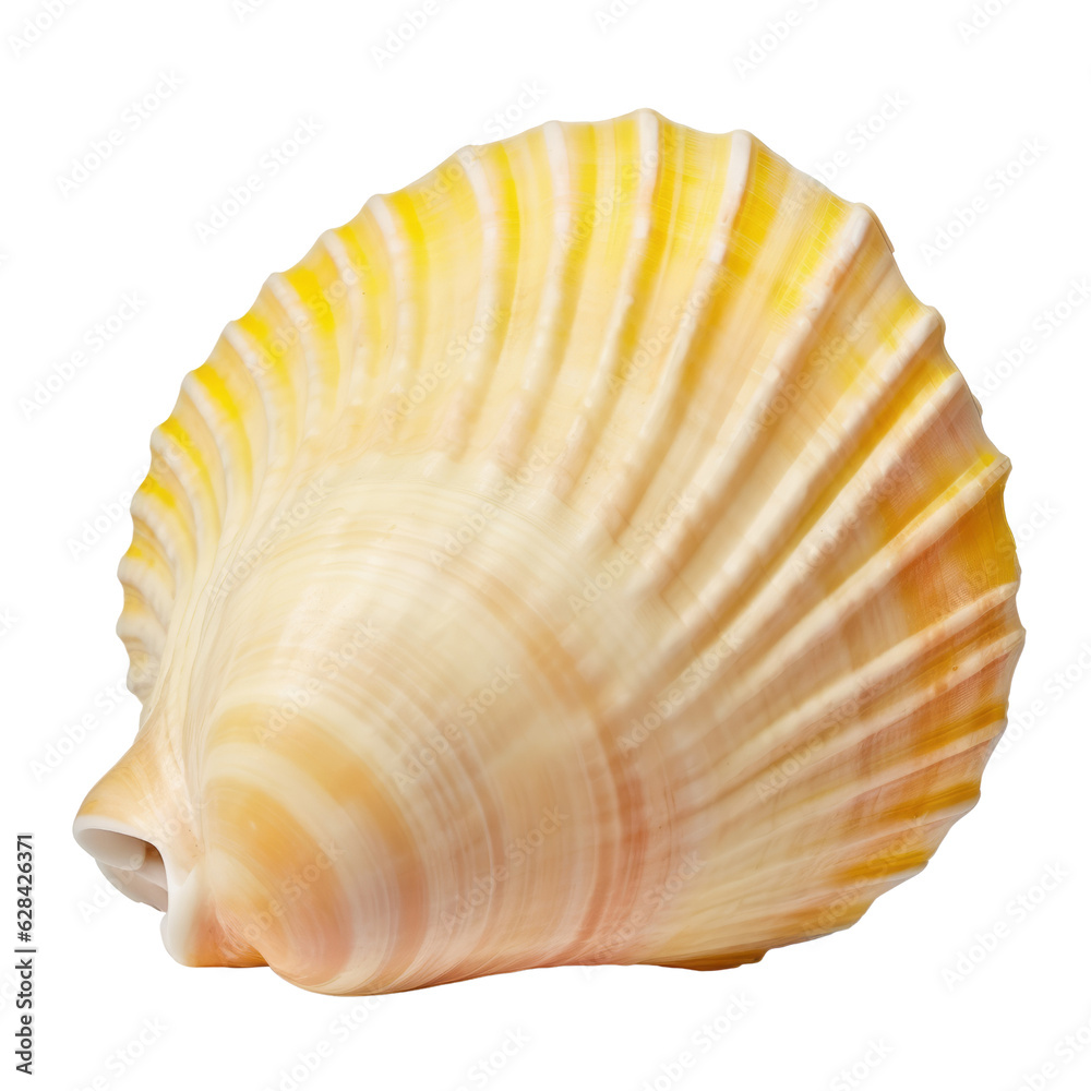 yellow sea shell isolated on transparent background cutout yellow sea shell isolated on transparent background cutout