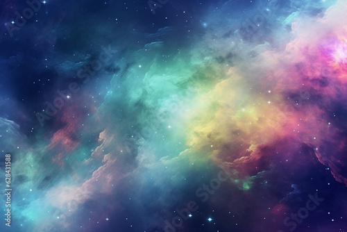 Space galaxy fantastic scenes with nebula, science abstract background.