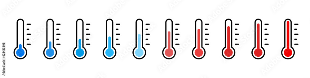Thermometer icon. Temperature thermometer icon collection. Weather thermometer icon or sign. Stock vector Thermometer icon. Temperature thermometer icon collection. Weather thermometer icon or sign. Stock vector