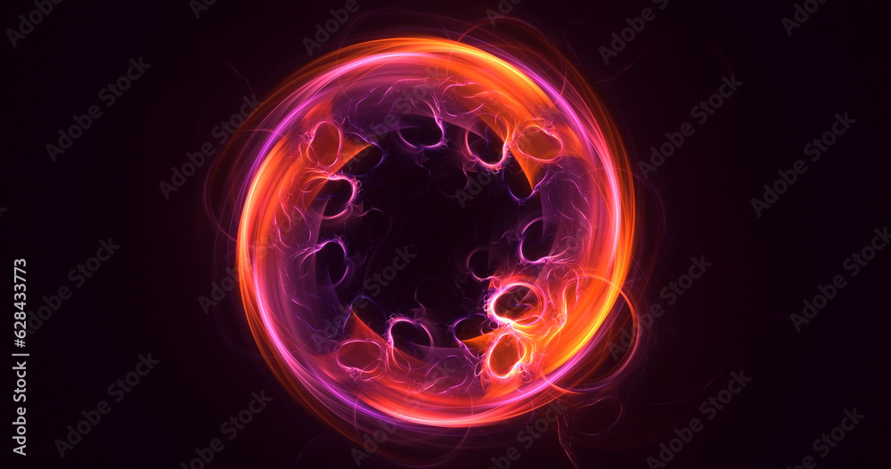 Fototapeta premium 3D rendering abstract round light background