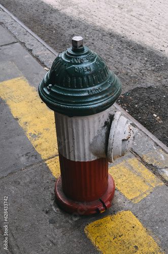italian flag hydrant in little italy new york