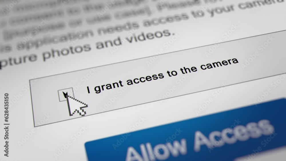 Animated Mouse Cursor Clicking Accept Grant to Camera Checkbox
Animated Mouse Cursor Clicking Accept Grant to Camera Checkbox