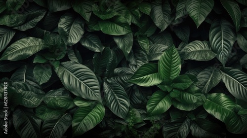 close up of green leaves background texture