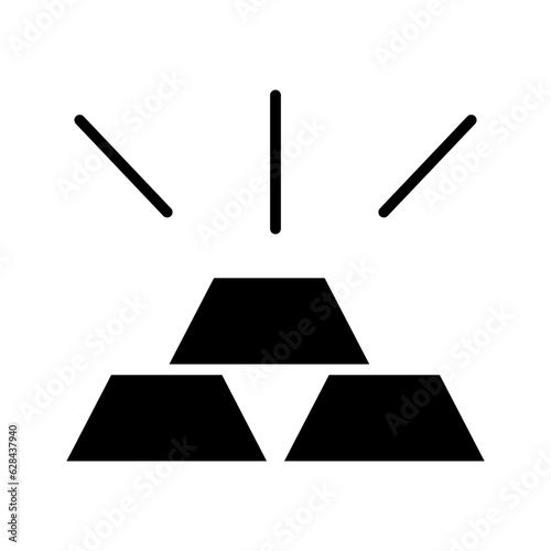 gold bars icon or logo isolated sign symbol vector illustration - high quality black style vector icons
