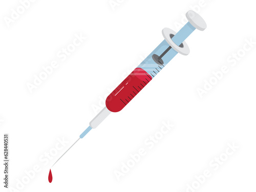 syringe with blood