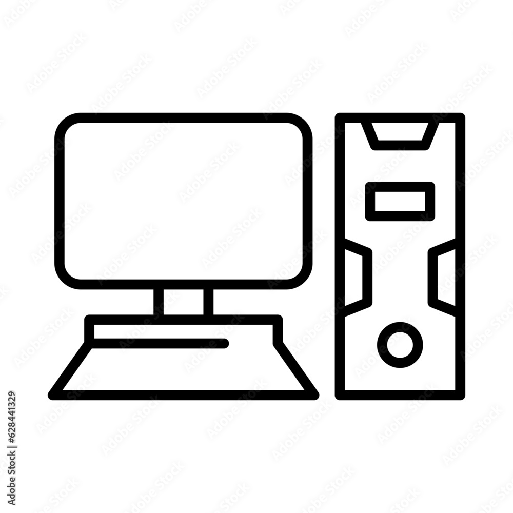 gaming pc icon or logo isolated sign symbol vector illustration - high quality black style vector icons gaming pc icon or logo isolated sign symbol vector illustration - high quality black style vector icons