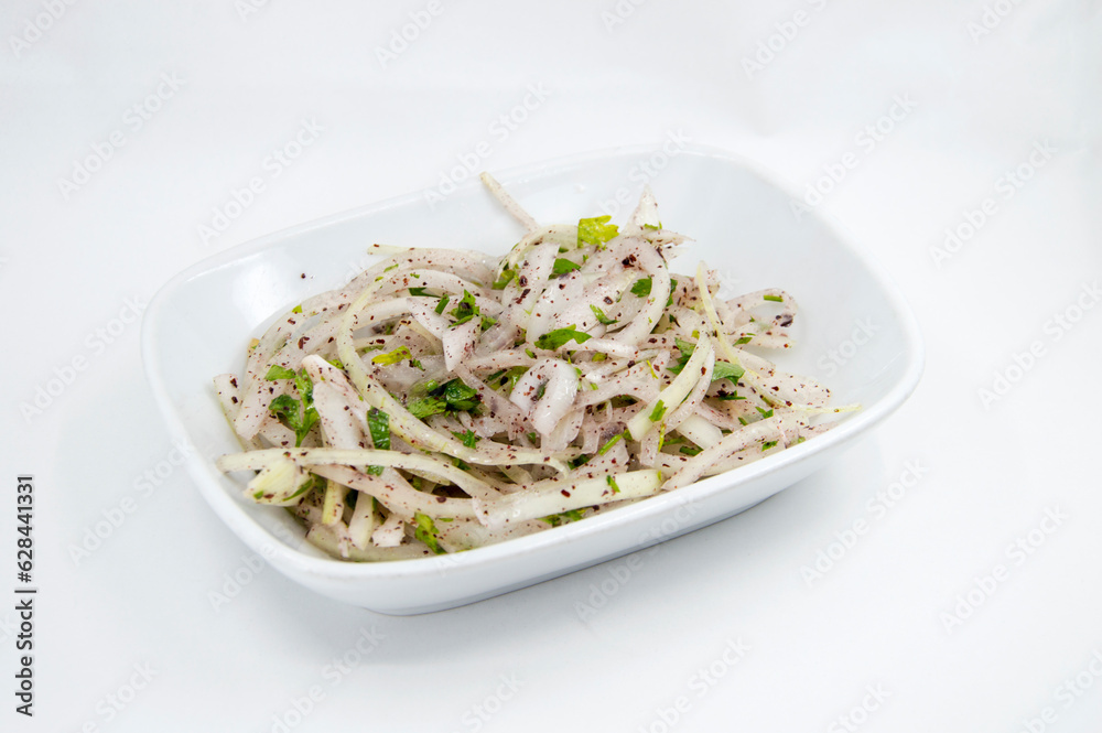 Salad with onions, parsley, lemon and sumac