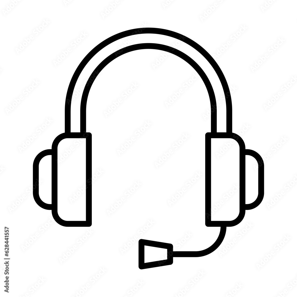 headsets icon or logo isolated sign symbol vector illustration - high quality black style vector icons