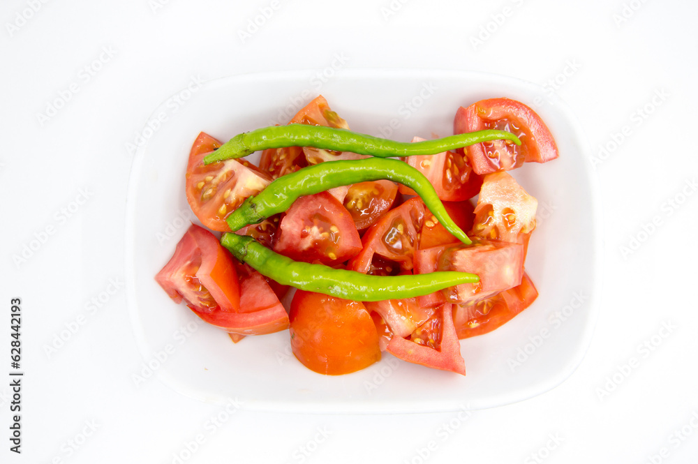 ready to serve with tomato, pepper and lemon sauce ready to serve with tomato, pepper and lemon sauce