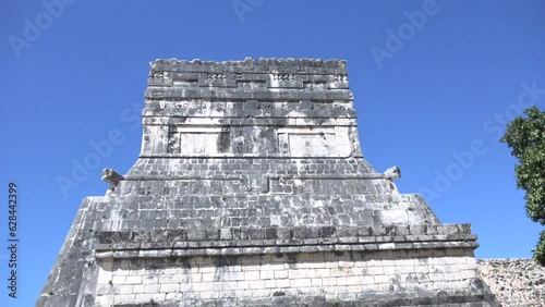 Stadium Gran Juego de Pelota close up view in Chichen Utza Yacatan Mexico photo