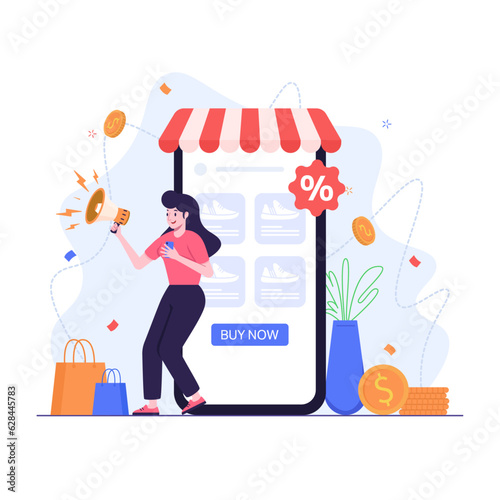 Woman announces discount offer