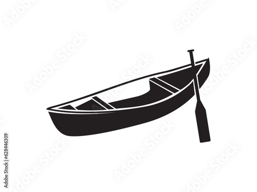 canoe icon vector . lake and river transportations