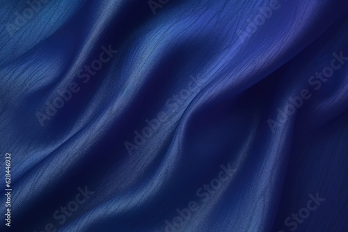 Indigo Gleam: Dark Blue Fabric Texture Background with the Radiance of Light Silver and Indigo