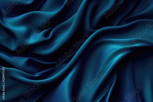 Indigo Gleam: Dark Blue Fabric Texture Background with the Radiance of Light Silver and Indigo