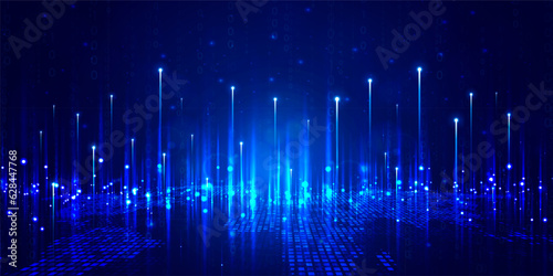Digital technology banner green blue background concept, cyber technology circuit, abstract tech, innovation future data, internet network, Ai big data, futuristic wifi connection illustration concept