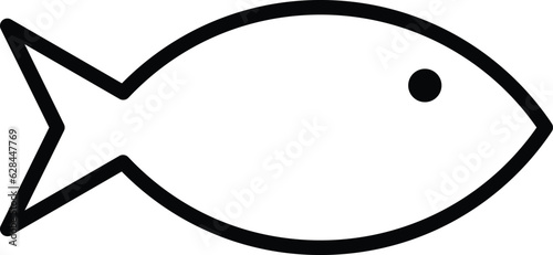 fish icon in simple style isolated on white background