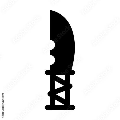 Fototapeta Naklejka Na Ścianę i Meble -  Knife icon symbol image vector. Illustration of the cutlery utensil knife object design image