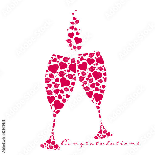 wedding invitation with love