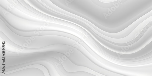 Seamless minimal white abstract glossy soft waves background texture transparent overlay. Wavy carved marble luxury backdrop or wallpaper pattern. Displacement, bump or height map, Generative AI