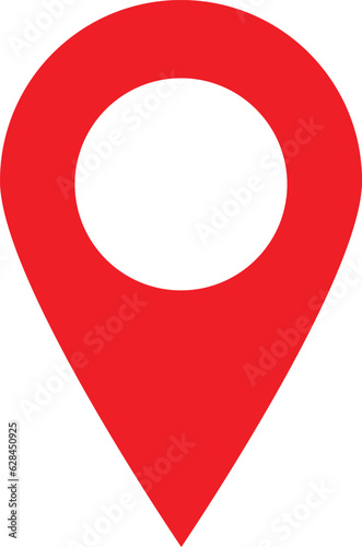Red map pointer icon vector . Location icon. Pin sign Isolated on white background