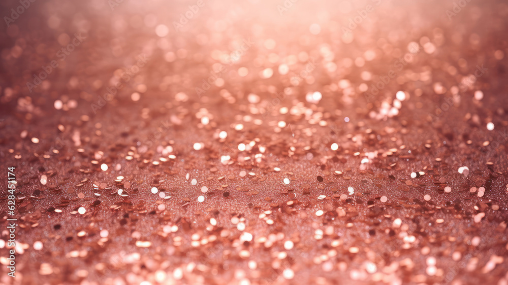 Pink gold glitter small light particles background Pink gold glitter small light particles background