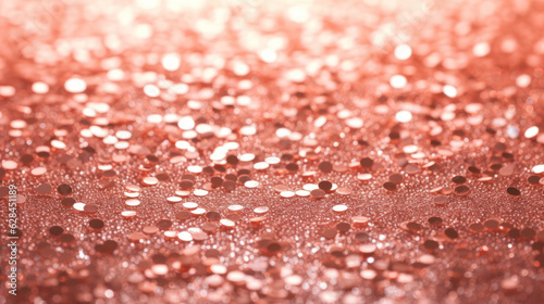 Rose gold glitter small light particles 