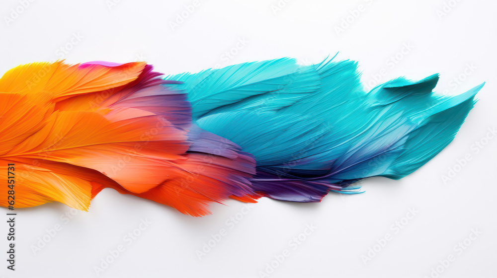 Bright vibrant coloured paint brush Bright vibrant coloured paint brush