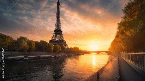 Eiffel Tower Awash in Morning Light