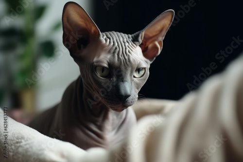 Cute sphynx cat animal. Generate Ai